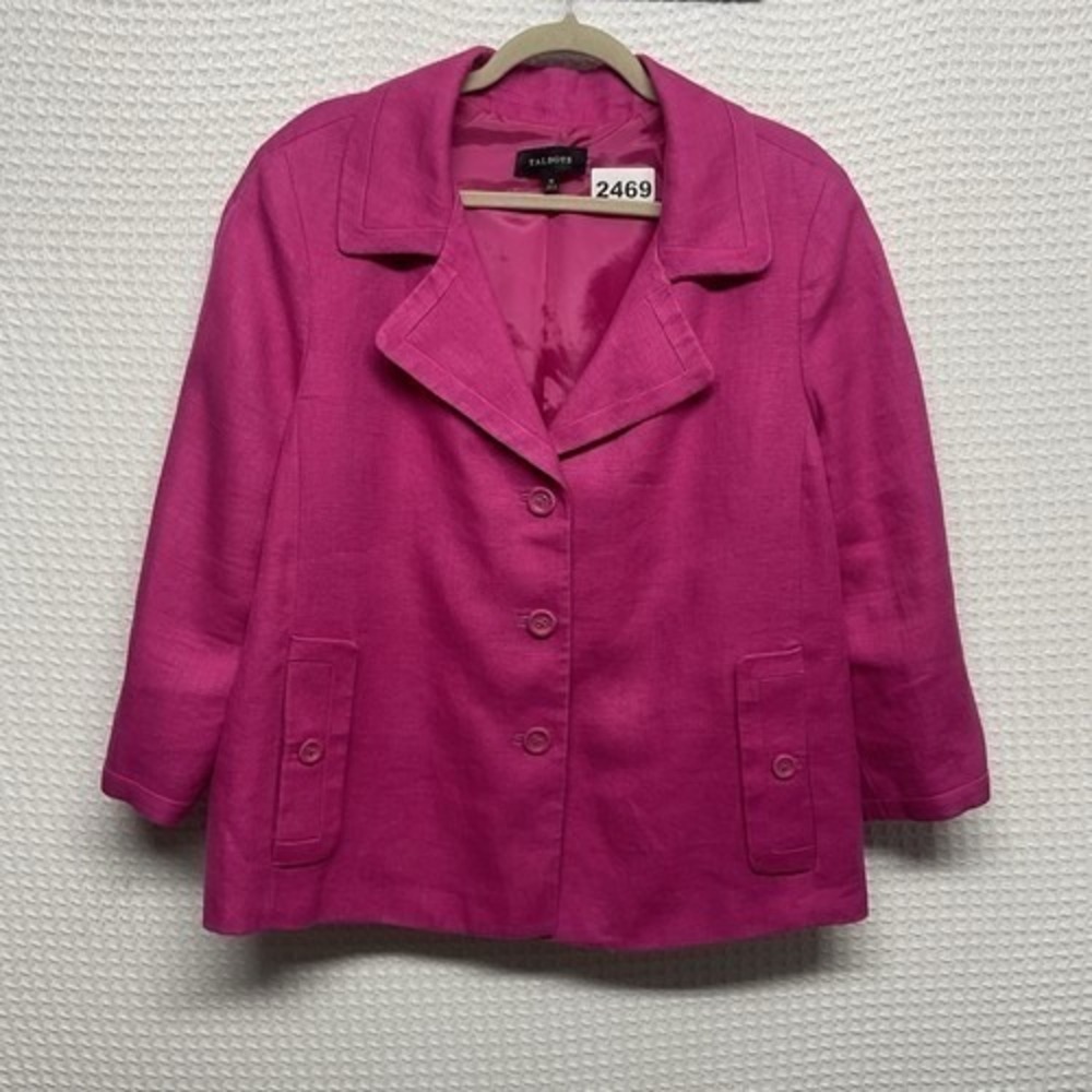 NWOT Talbots Pink Three Button Office Classic‎ Career Blazer Women 18 Vietnam